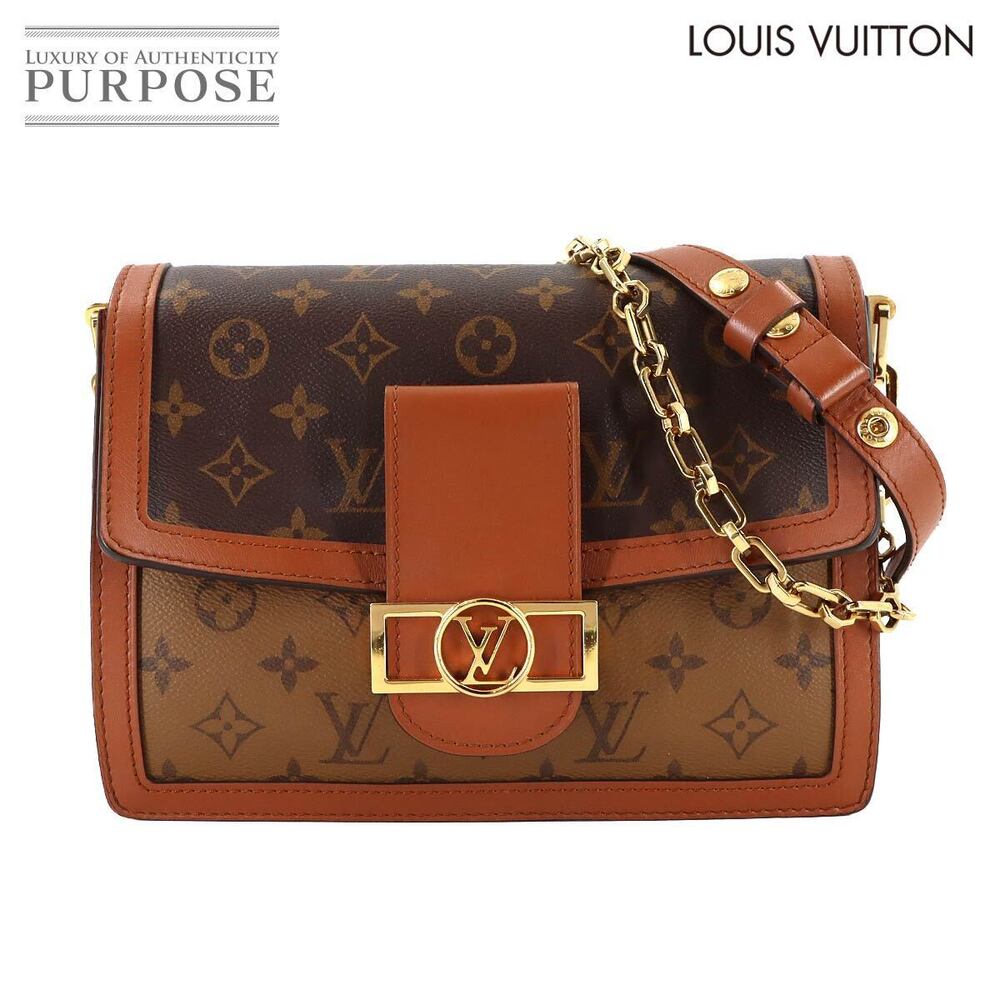 Louis Vuitton Monogram Reverse Dauphine Shoulder Bag Brown